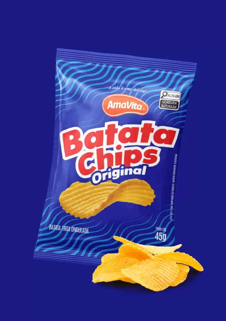 redesign marca Amavita Alimentos design de emabagens para salgadinhos Amavita
