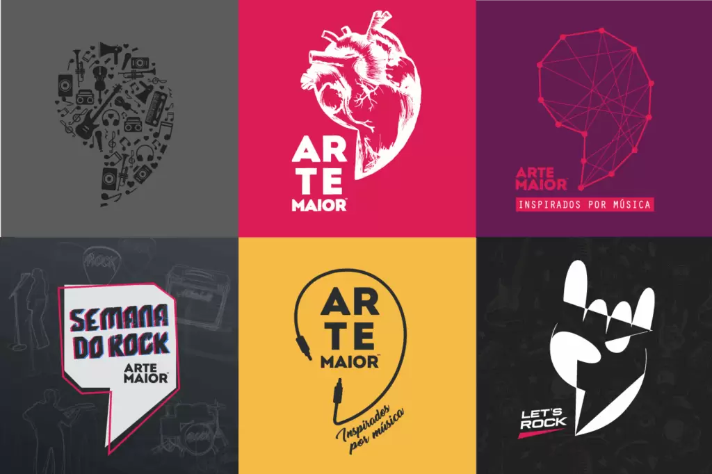 identidade visual para escola de música em Joinville: Logotemas para Instituto Arte Mario