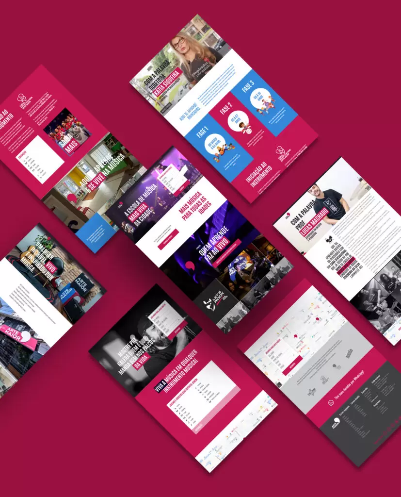 Identidade escola de música: Site Arte Maior